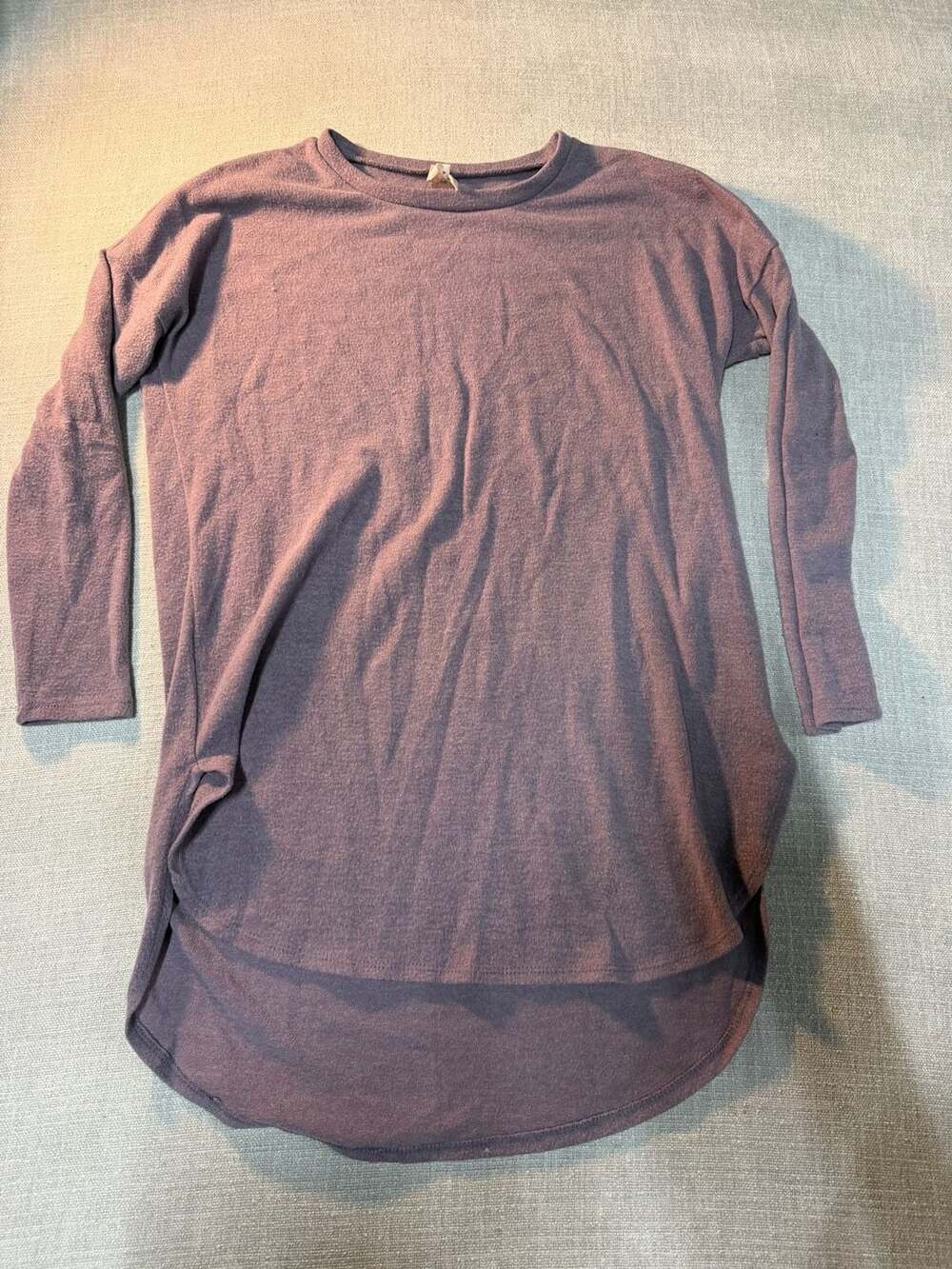 Bellamie Long Sleeve Curved Hem Tunic Top